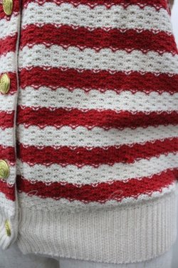 画像3: Fi.n.t / ボーダーカーディガン  赤×オフ I-26-03-14-015-CA-TO-TE-ZI