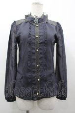 画像1: axes femme / 異素材使いブラウス風プルオーバー M グレー I-26-03-14-017-AX-TO-TE-ZI (1)