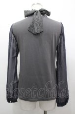 画像2: axes femme / 異素材使いブラウス風プルオーバー M グレー I-26-03-14-017-AX-TO-TE-ZI (2)