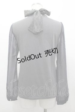 画像2: axes femme / 異素材使いブラウス風プルオーバー M グレー I-26-03-14-017-AX-TO-TE-ZI