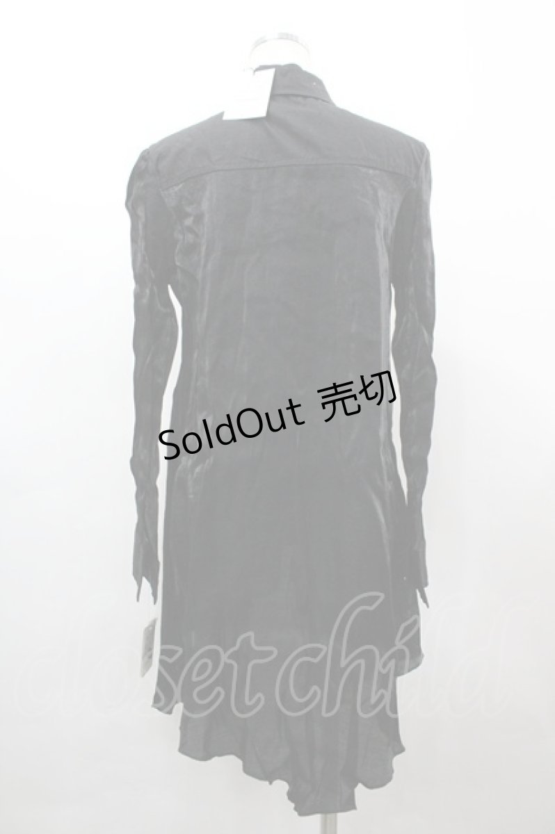 画像2: ATELIER PIERROT / ラメチュールジャケット重ね風ブラウス  黒 I-26-03-14-019-EL-BL-SA-ZI (2)