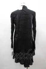 画像2: ATELIER PIERROT / ラメチュールジャケット重ね風ブラウス  黒 I-26-03-14-019-EL-BL-SA-ZI (2)