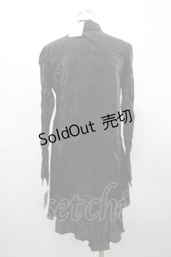 画像2: ATELIER PIERROT / ラメチュールジャケット重ね風ブラウス  黒 I-26-03-14-019-EL-BL-SA-ZI