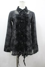 画像1: SEX POT ReVeNGe / ガーゼフリルスタッズシャツ M 黒 I-26-03-14-021-SP-BL-TE-ZI (1)