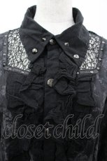 画像3: SEX POT ReVeNGe / ガーゼフリルスタッズシャツ M 黒 I-26-03-14-021-SP-BL-TE-ZI (3)