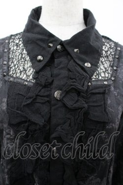 画像3: SEX POT ReVeNGe / ガーゼフリルスタッズシャツ M 黒 I-26-03-14-021-SP-BL-TE-ZI