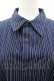 画像3: Deorart / ストライプロングシャツ M ブルー×黒 I-26-03-14-022-PU-BL-TE-ZI (3)