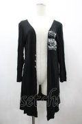 SEXPOT TOKYO / ガーゼワッペンリブカーディガン  黒 I-26-03-14-023-PU-TO-TE-ZI