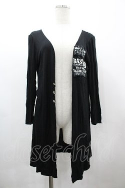 画像1: SEXPOT TOKYO / ガーゼワッペンリブカーディガン  黒 I-26-03-14-023-PU-TO-TE-ZI