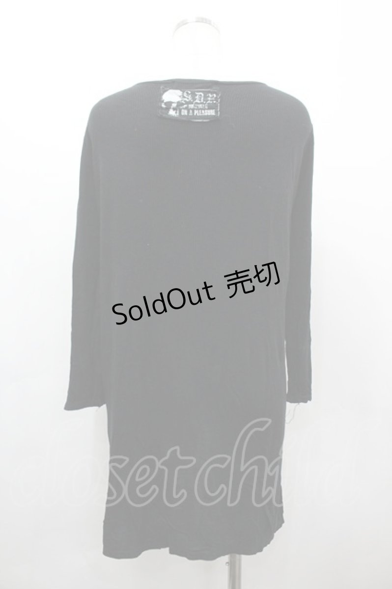 画像2: SEXPOT TOKYO / ガーゼワッペンリブカーディガン  黒 I-26-03-14-023-PU-TO-TE-ZI (2)