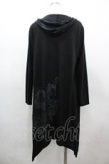 画像2: ALGONQUINS / バックプリントフード付きカーディガン F 黒 I-26-03-14-024-AL-TO-TE-ZI (2)