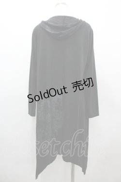 画像2: ALGONQUINS / バックプリントフード付きカーディガン F 黒 I-26-03-14-024-AL-TO-TE-ZI