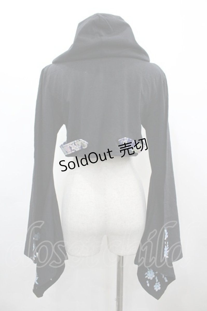 画像2: gouk / 振袖ナポレオンボレロパーカー  黒 I-26-03-14-025-GO-TO-TE-ZI (2)