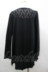 画像2: ALGONQUINS / 蝶ボタンレース切替カーディガン F 黒 I-26-03-14-026-AL-TO-TE-ZI (2)