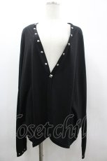 画像1: SEX POT ReVeNGe / /スタッズロングカーディガン M 黒 I-26-03-14-027-SP-TO-TE-ZI (1)