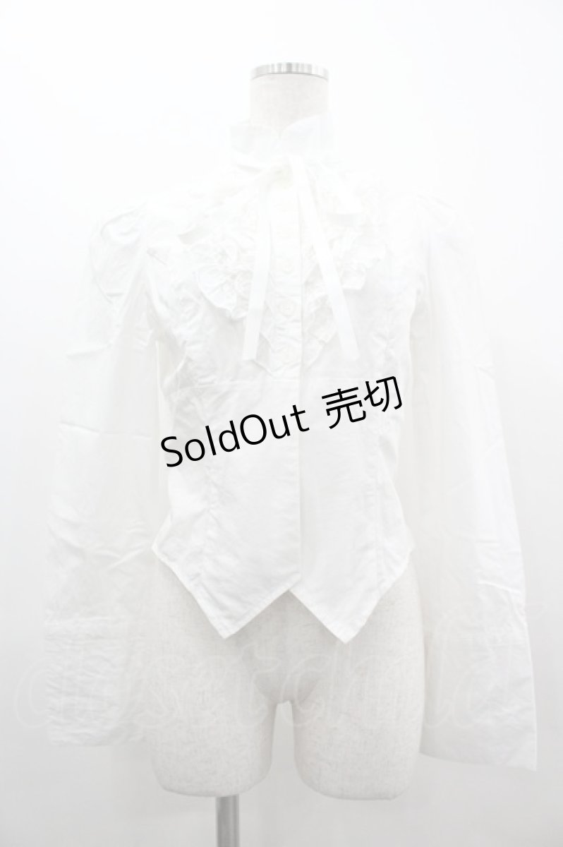 画像1: BPN / フリルヨークブラウス M 白 I-26-03-14-028-GO-BL-TE-ZI (1)