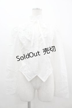 画像1: BPN / フリルヨークブラウス M 白 I-26-03-14-028-GO-BL-TE-ZI