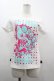 画像1: SEX POT ReVeNGe / アニマル&スター総柄Tシャツ  白ＸピンクＸサックス I-26-03-14-029-SP-TO-SA-ZI (1)