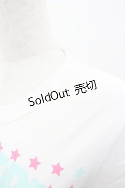 画像3: SEX POT ReVeNGe / アニマル&スター総柄Tシャツ  白ＸピンクＸサックス I-26-03-14-029-SP-TO-SA-ZI