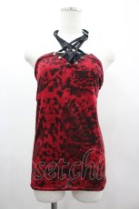 画像1: SEX POT ReVeNGe / クロスホルターレオパードキャミ M 赤×黒 I-26-03-14-031-SP-TO-TE-ZI (1)