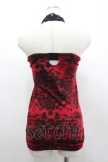 画像2: SEX POT ReVeNGe / クロスホルターレオパードキャミ M 赤×黒 I-26-03-14-031-SP-TO-TE-ZI (2)