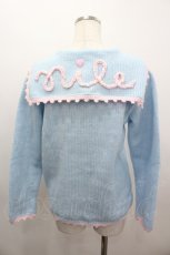 画像3: Nile Perch / セーラー襟モチーフニットカーディガン  サックスｘピンク I-26-03-16-028-LO-TO-SA-ZI (3)