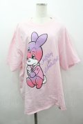 MILKBOY / 三つ目のミーウ 3rd eyed Bunny BIG TEE  ピンク I-26-03-16-031-MB-TO-SA-ZI