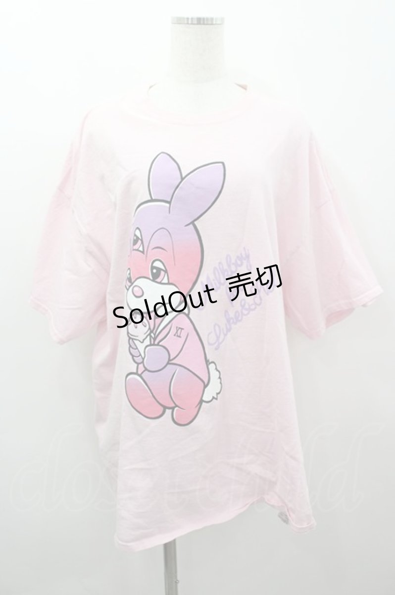 画像1: MILKBOY / 三つ目のミーウ 3rd eyed Bunny BIG TEE  ピンク I-26-03-16-031-MB-TO-SA-ZI (1)