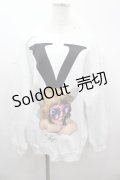MILKBOY / VALENTINE SUCKS スウェット  白Ｘ黒 I-26-03-16-033-MB-TO-SA-ZI