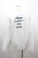画像3: MILKBOY / VALENTINE SUCKS スウェット  白Ｘ黒 I-26-03-16-033-MB-TO-SA-ZI (3)