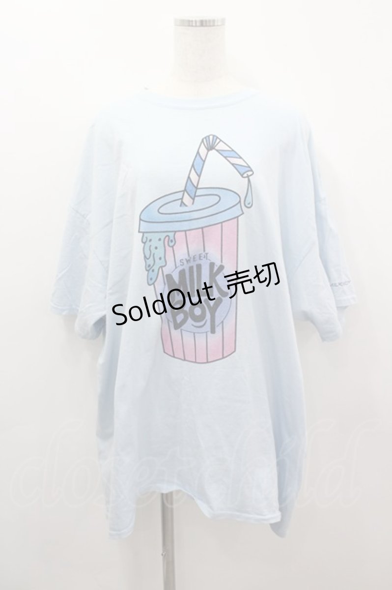 画像1: MILKBOY / drink tee XL サックス I-26-03-16-035-MB-TO-SA-ZI (1)