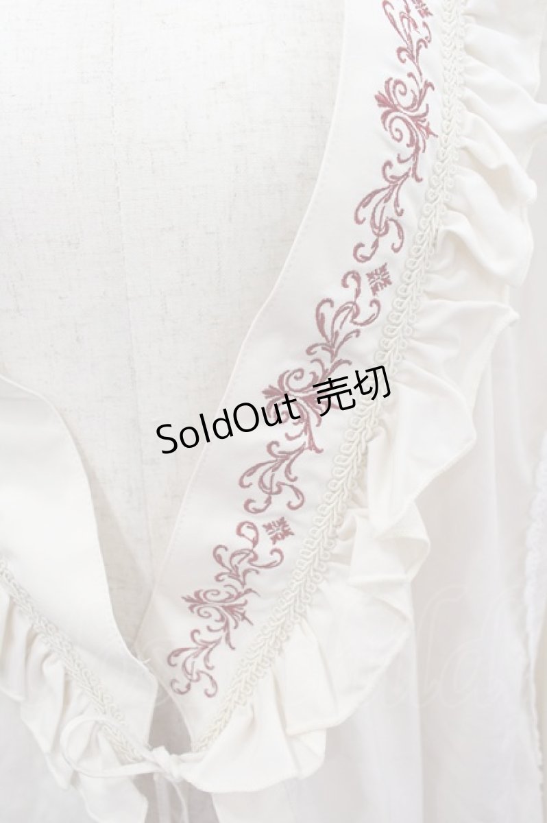 画像2: Ozz oneste / 刺繍フリル姫袖カーディガン  生成り I-26-03-16-036-OO-TO-SA-ZI (2)