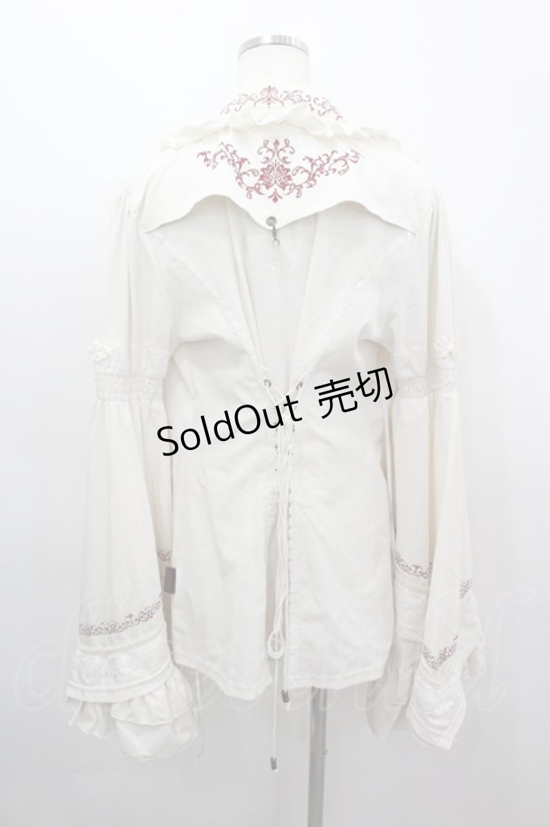 画像3: Ozz oneste / 刺繍フリル姫袖カーディガン  生成り I-26-03-16-036-OO-TO-SA-ZI (3)