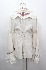 画像3: Ozz oneste / 刺繍フリル姫袖カーディガン  生成り I-26-03-16-036-OO-TO-SA-ZI (3)