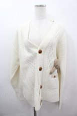 画像1: Karl Helmut / くまモチーフニットカーディガン  アイボリー I-26-03-16-042-EL-TO-SA-ZI (1)
