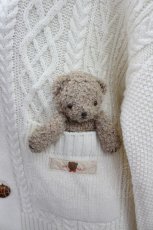 画像2: Karl Helmut / くまモチーフニットカーディガン  アイボリー I-26-03-16-042-EL-TO-SA-ZI (2)
