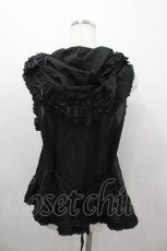 画像3: PINK HOUSE / 星形ワッペン付き配色フリルベスト  黒 I-26-03-16-043-LO-TO-SA-ZI (3)