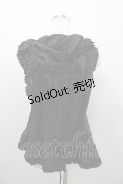 画像3: PINK HOUSE / 星形ワッペン付き配色フリルベスト  黒 I-26-03-16-043-LO-TO-SA-ZI