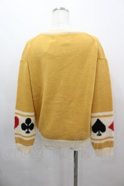 画像3: PINK HOUSE / うさぎ顔ぐるみモチーフ付きニットカーディガン  イエロー I-26-03-16-045-LO-TO-SA-ZI