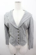 INGEBORG / セーラー襟スナップボタンカーディガン  グレー I-26-03-16-049-LO-TO-SA-ZI