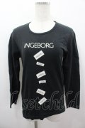 INGEBORG / ロゴワッペンカットソー  黒Ｘ白 I-26-03-16-050-LO-TO-SA-ZI