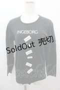 INGEBORG / ロゴワッペンカットソー  黒Ｘ白 I-26-03-16-050-LO-TO-SA-ZI