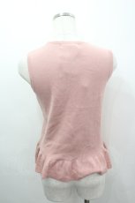 画像3: KANEKO ISAO / フロントリボンノースリーブニットトップス  ピンク I-26-03-16-052-EL-TO-SA-ZI (3)