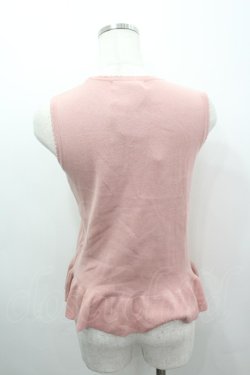 画像3: KANEKO ISAO / フロントリボンノースリーブニットトップス  ピンク I-26-03-16-052-EL-TO-SA-ZI