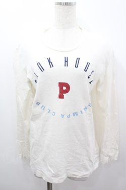 画像1: PINK HOUSE / サークルロゴカットソー  アイボリー I-26-03-16-053-LO-TO-SA-ZI