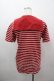 画像3: PINK HOUSE / セーラー襟ボーダー半袖カットソー  赤 I-26-03-16-054-LO-TO-SA-ZI (3)