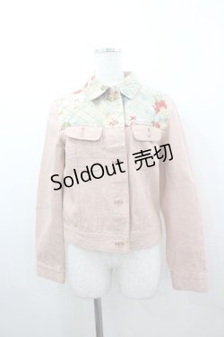 画像1: KANEKO ISAO / ブーケチェック切り替えジャケット  ピンクＸミントチェック I-26-03-16-056-EL-JA-SA-ZI