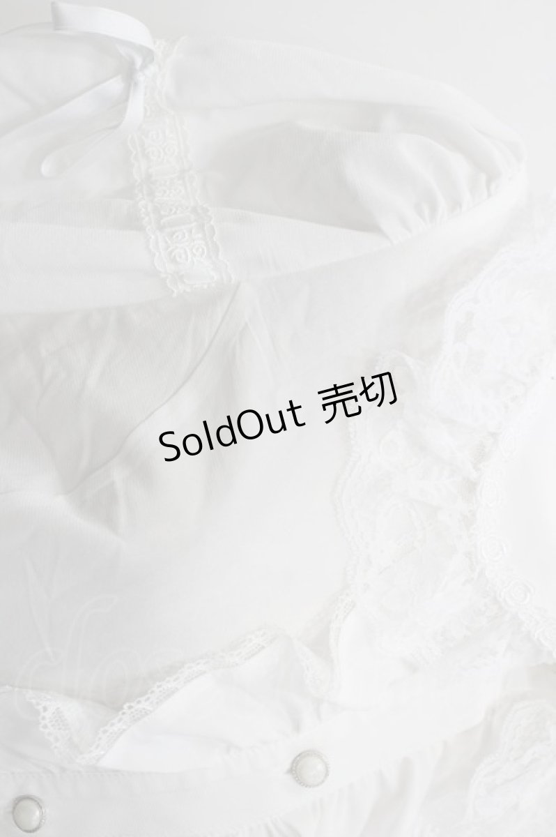 画像2: MIHO MATSUDA / はしごレース袖ブラウス L 白 I-26-03-16-006-GO-BL-SA-ZI (2)