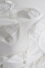 画像2: MIHO MATSUDA / はしごレース袖ブラウス L 白 I-26-03-16-006-GO-BL-SA-ZI (2)