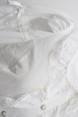 画像2: MIHO MATSUDA / はしごレース袖ブラウス L 白 I-26-03-16-006-GO-BL-SA-ZI